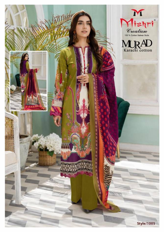 Murad Vol 1 By Mishri Printed Karachi Cotton Dress Material Wholesale Market In Surat With Price
